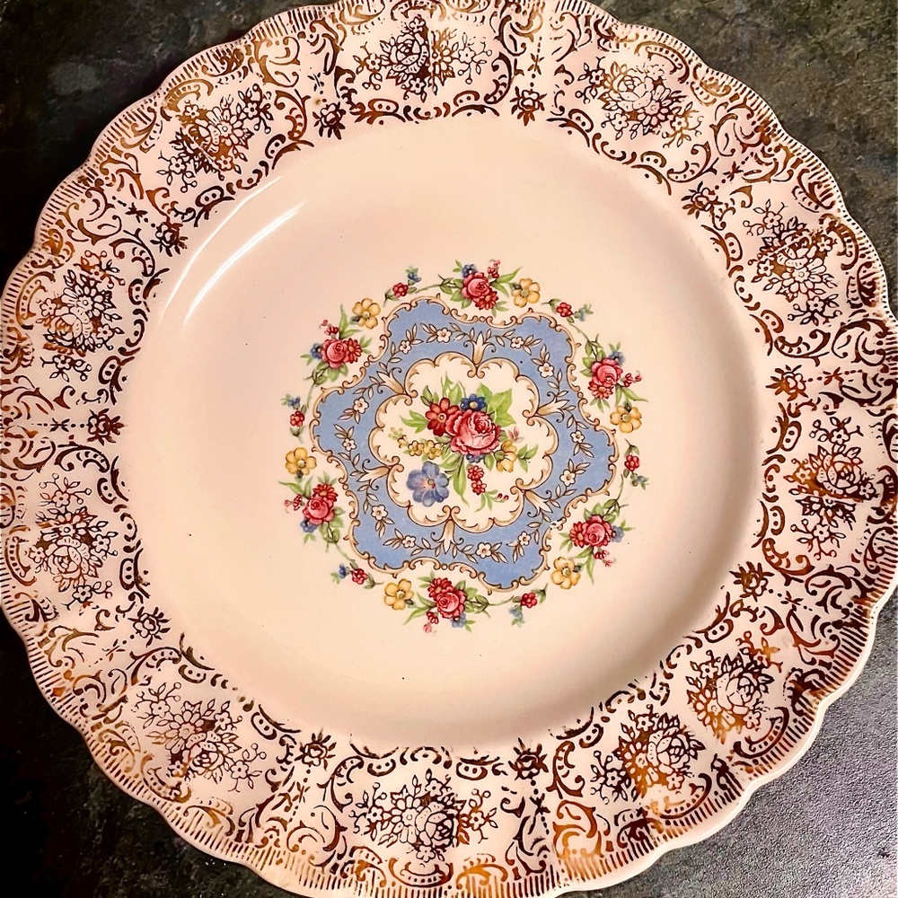 VINTAGE LYRIC 1K-S 384-K WARRANT 22 K-GOLD TRIMMING 7pc